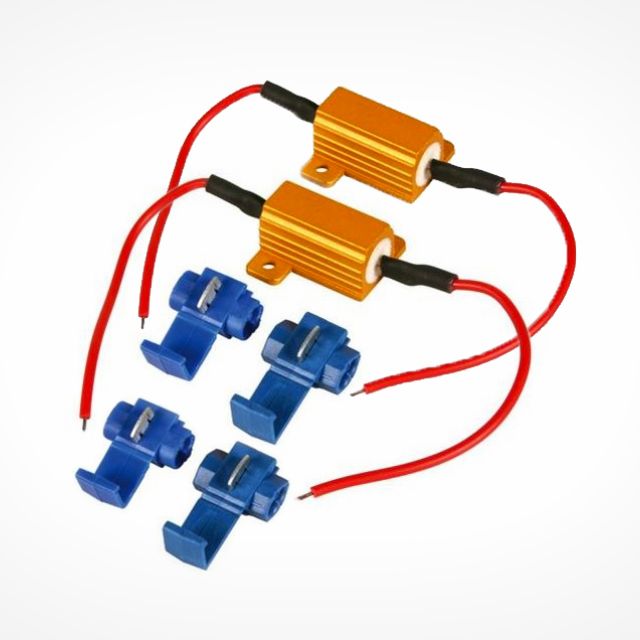 Power resistor kit for LED turn signals (for motorcycles with halogen system)