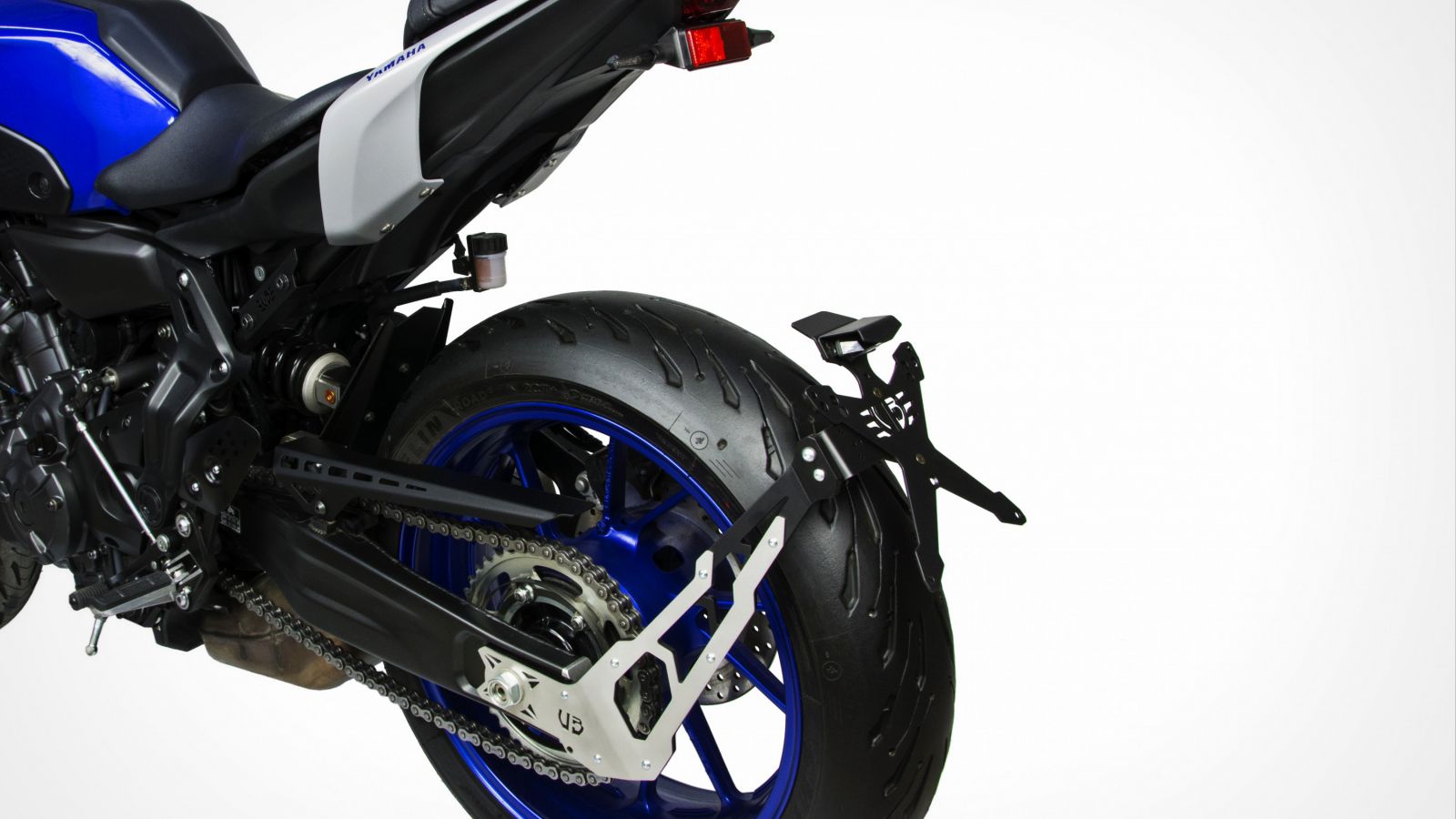 Motorrad-Kennzeichen Kennzeichenhalter Für MT-07 FZ-07 2014–2023, YZF R7  2021, Motorrad-Tail Tidy, Hinterer Fender-Eliminator, Licht (Farbe : Blau,  Größe : 1 UK) : : Auto & Motorrad